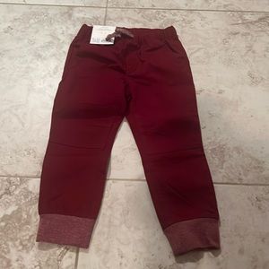 NWT- 3T red Joggers (boys)